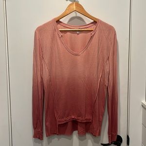 Young Fabulous & Broke along Sleeve Pink Ombré Shirt